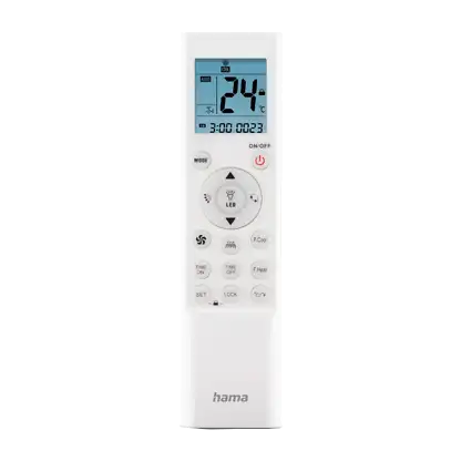 Télécommande - Hama 00221040, Para Aires Acondicionados, Minuterie, Écran LCD, Blanc
