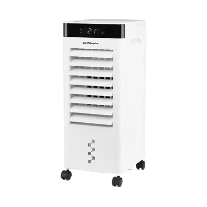 Rafraîchisseur d'air évaporatif - Orbegozo AIR 37, 65 W, 56 fg/h, 3 vitesses, 6 L, Minuterie de 12 h, Blanc