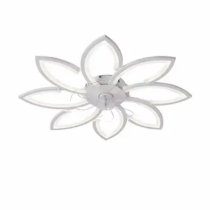 Ventilateur de plafond avec éclairage LED - HOLA LED LED A8003, 40W, Motor DC , 6 vitesses, 3000K-6000K., 6 niveles de velocidad vitesses, Blanc