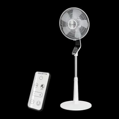 Ventilateur sur pied - Rowenta Turbo Silence Extreme VU5690F0, 34 W, 1.4 m, 70 m³/min, 14 vitesses, Control remoto, Minuterie, Blanc