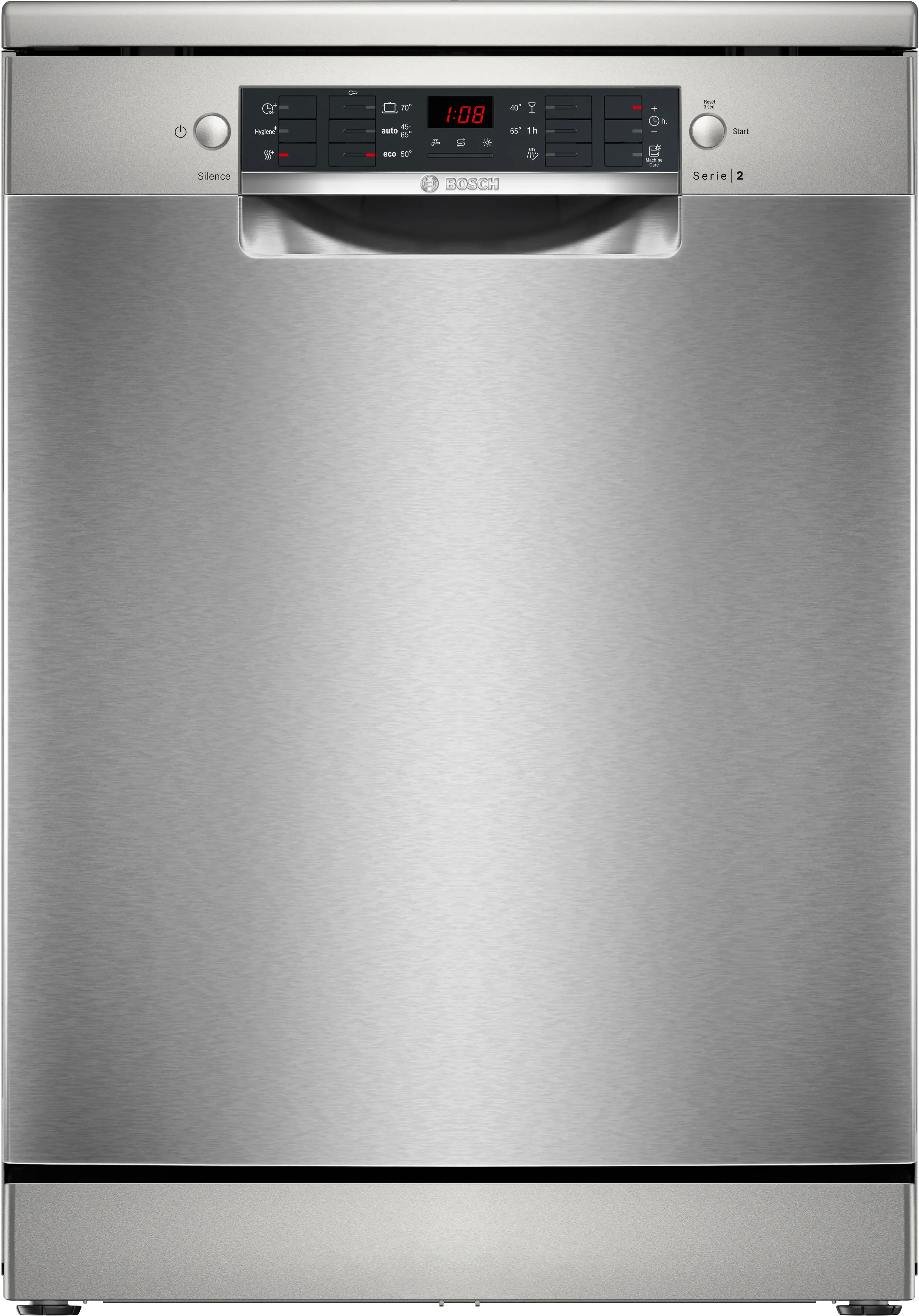 BOSCH Lave-vaisselle 60 cm 12 couverts 48 dB acier brossé - SMS26AI01F